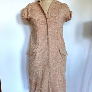 Alabama Chanin Women’s cotton knit tunic jacket.